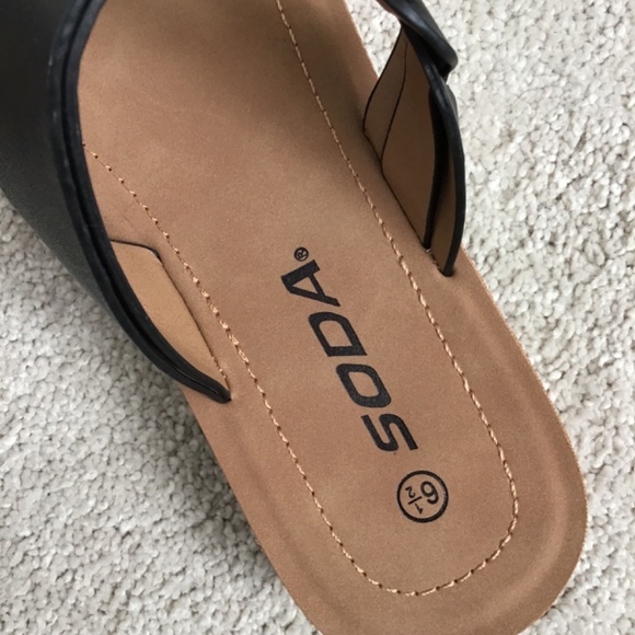 Soda Black Braided Sandals - Picture 2 of 5